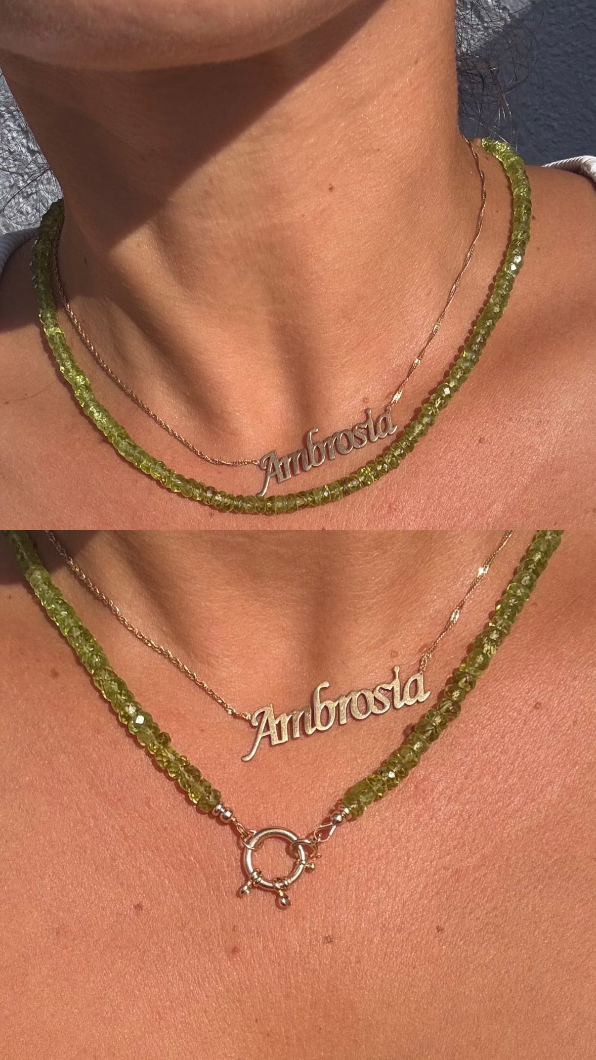 14K 5mm Peridot Necklace
