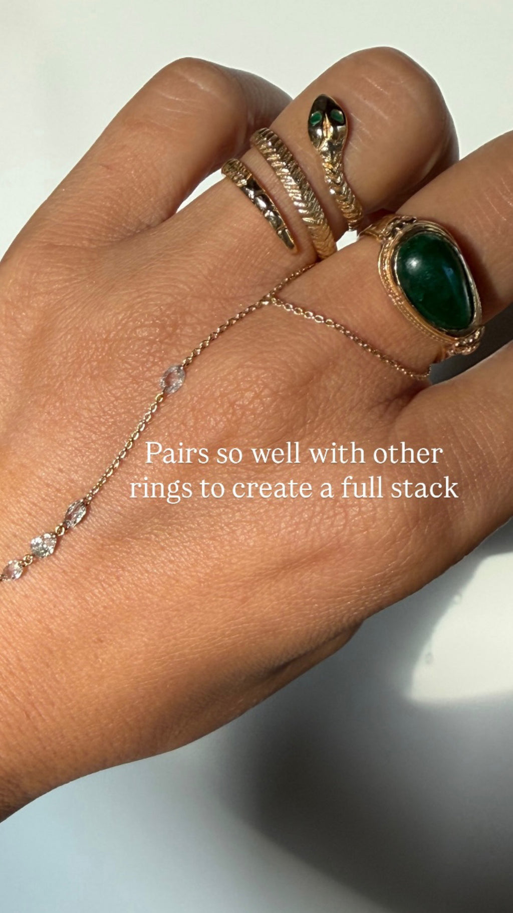 14K Goddess Serpent Ring