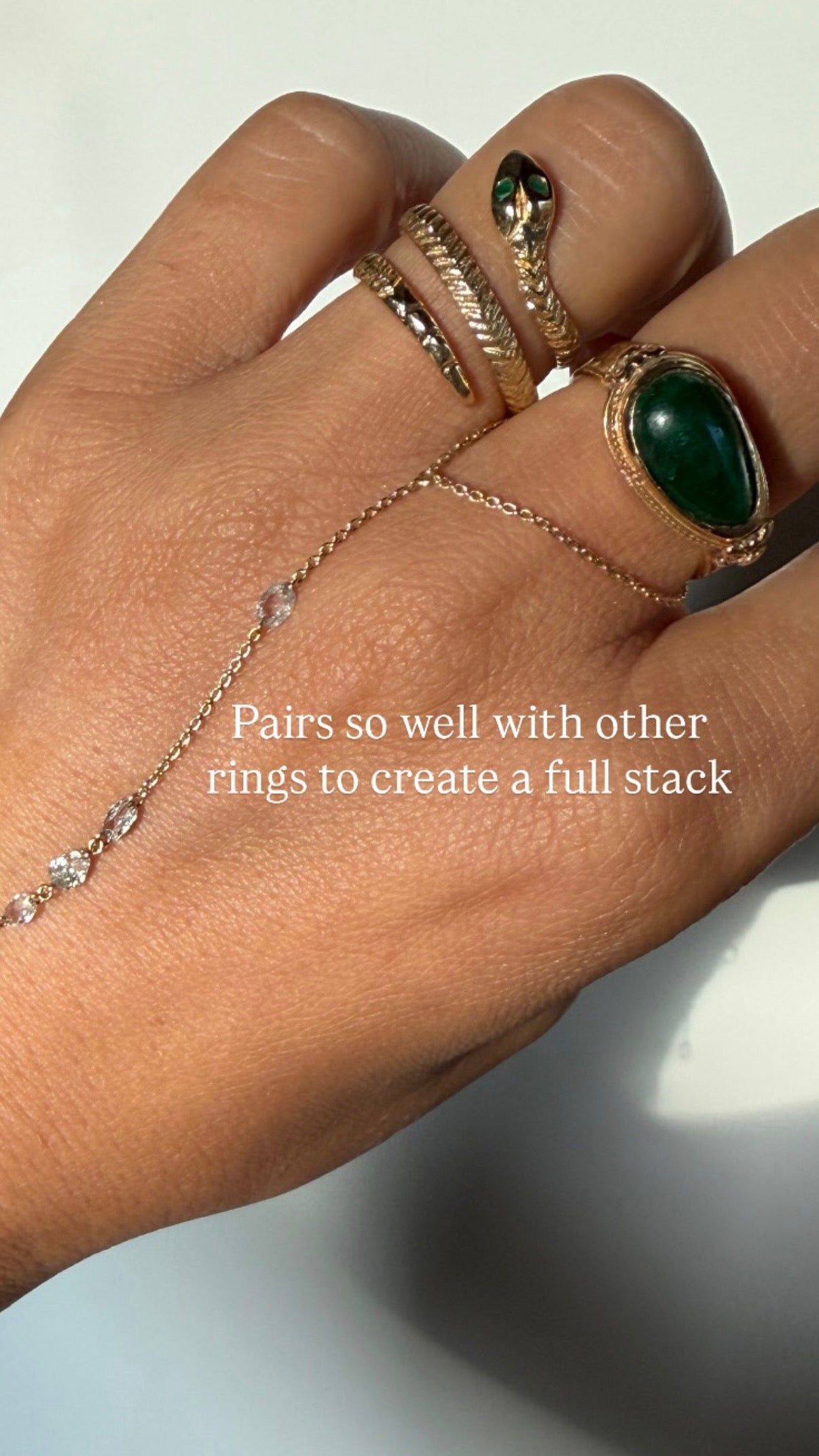 14K Goddess Serpent Ring