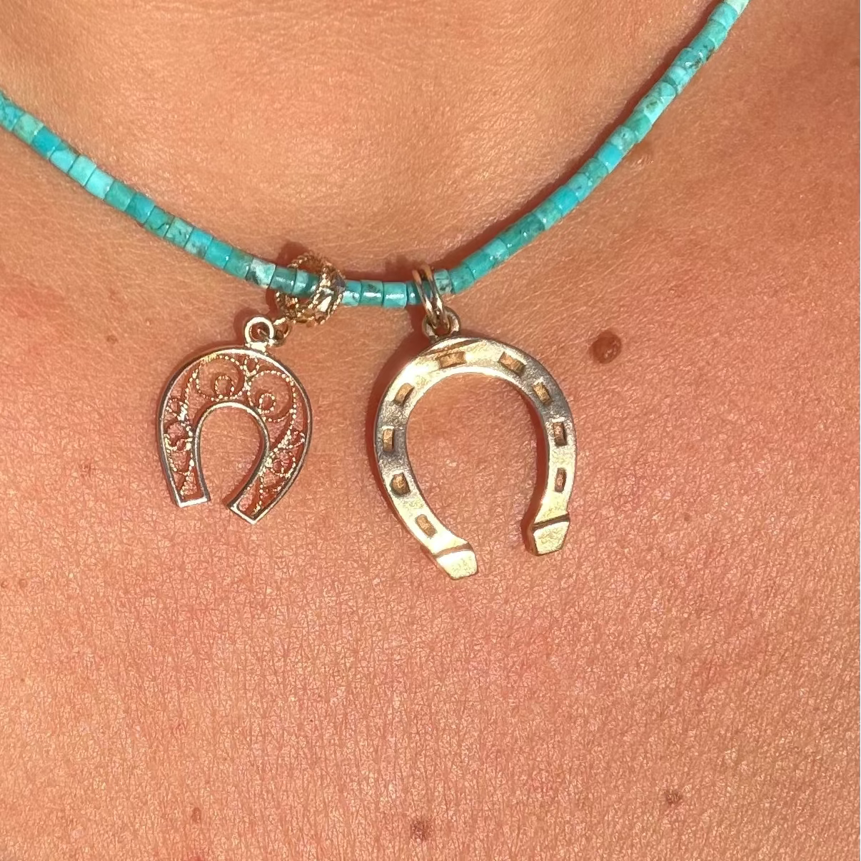 14K Vintage Horseshoe Pendant