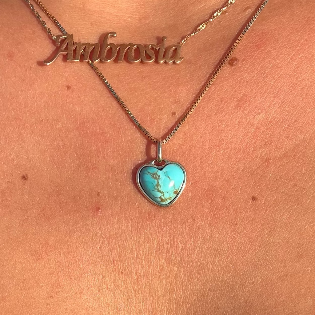 14K Arizona Turquoise – Heart Lock