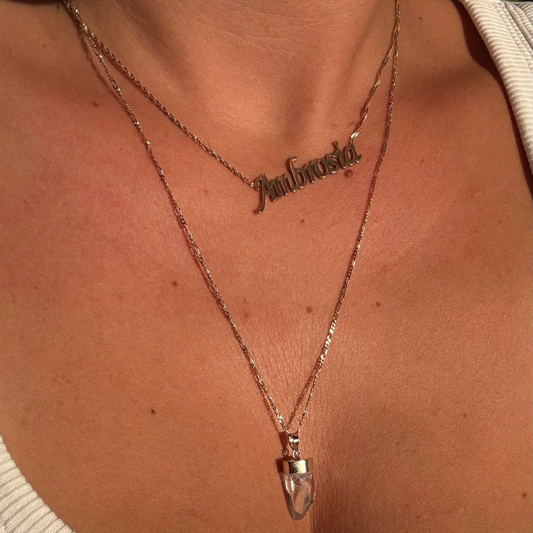 The Perfect 14K  Pendant Figaro  Chain