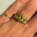 Vintage 14K Peridot 5-Stone Lucky Ring