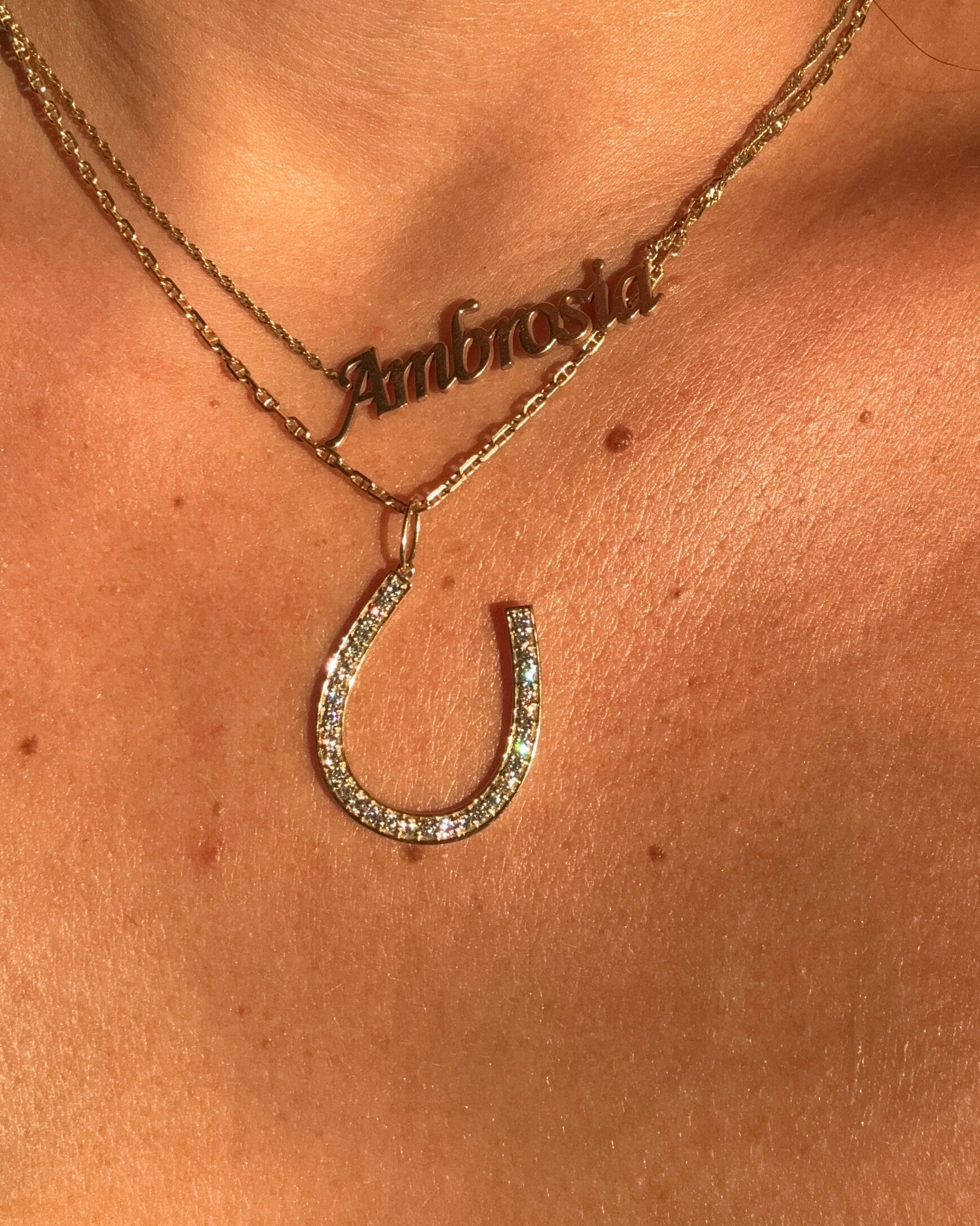 Lucky Horseshoe Collection | 14K Gold Pendant