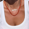 14K organic Coral nekclace