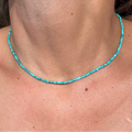 14K  Daintiest Arizona Turquoise Heishi Necklace