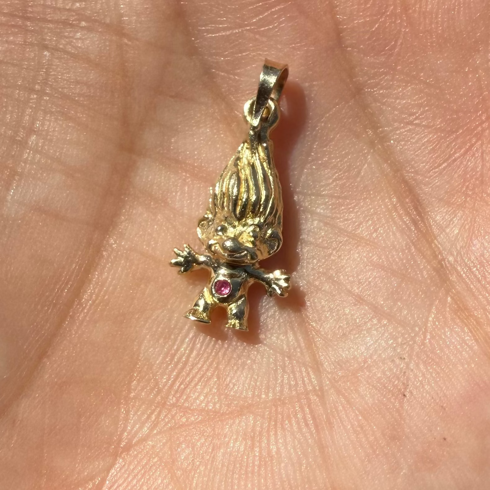 Lucky Troll 14K Gold Charm