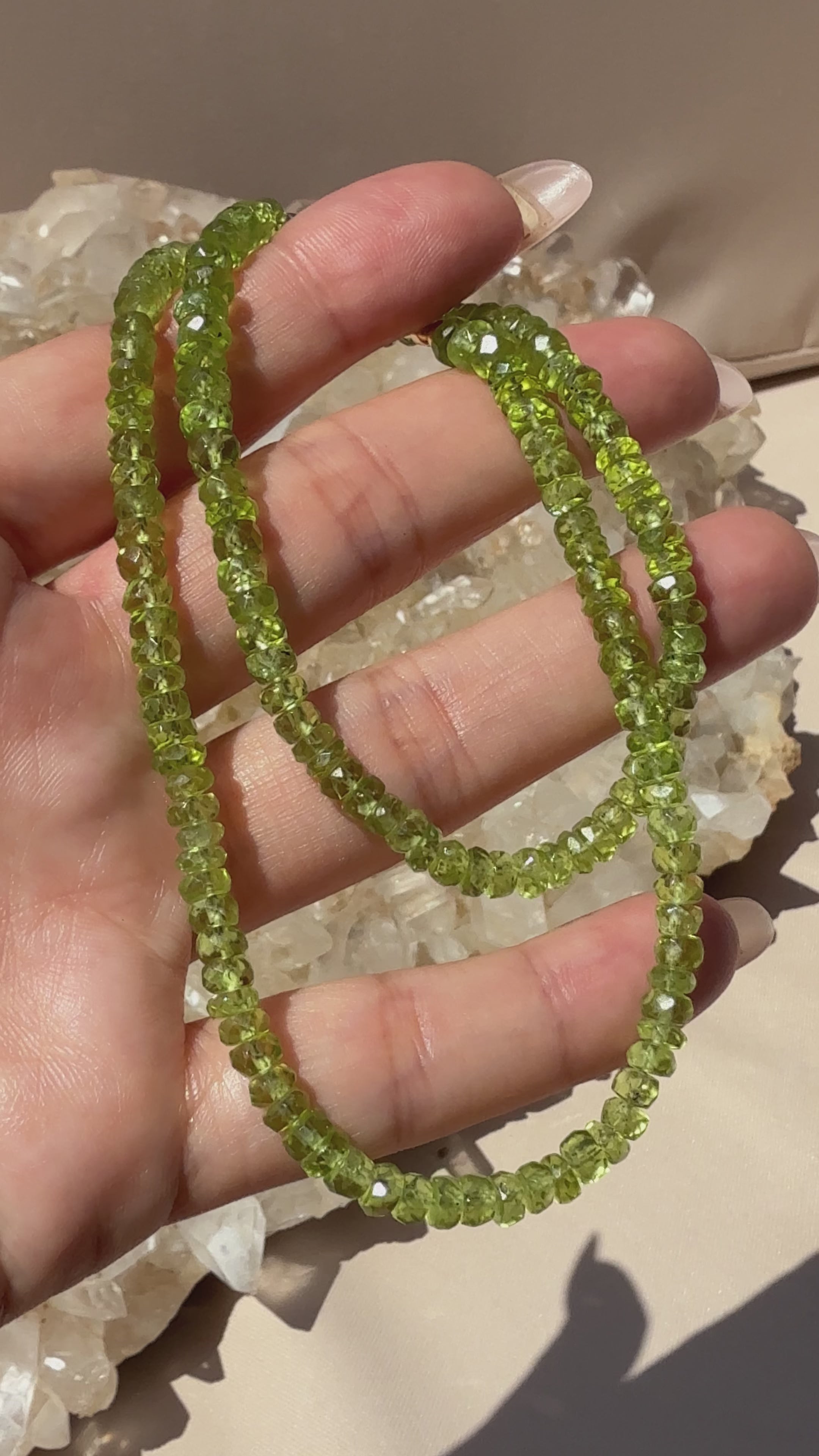 14K 5mm Peridot Necklace