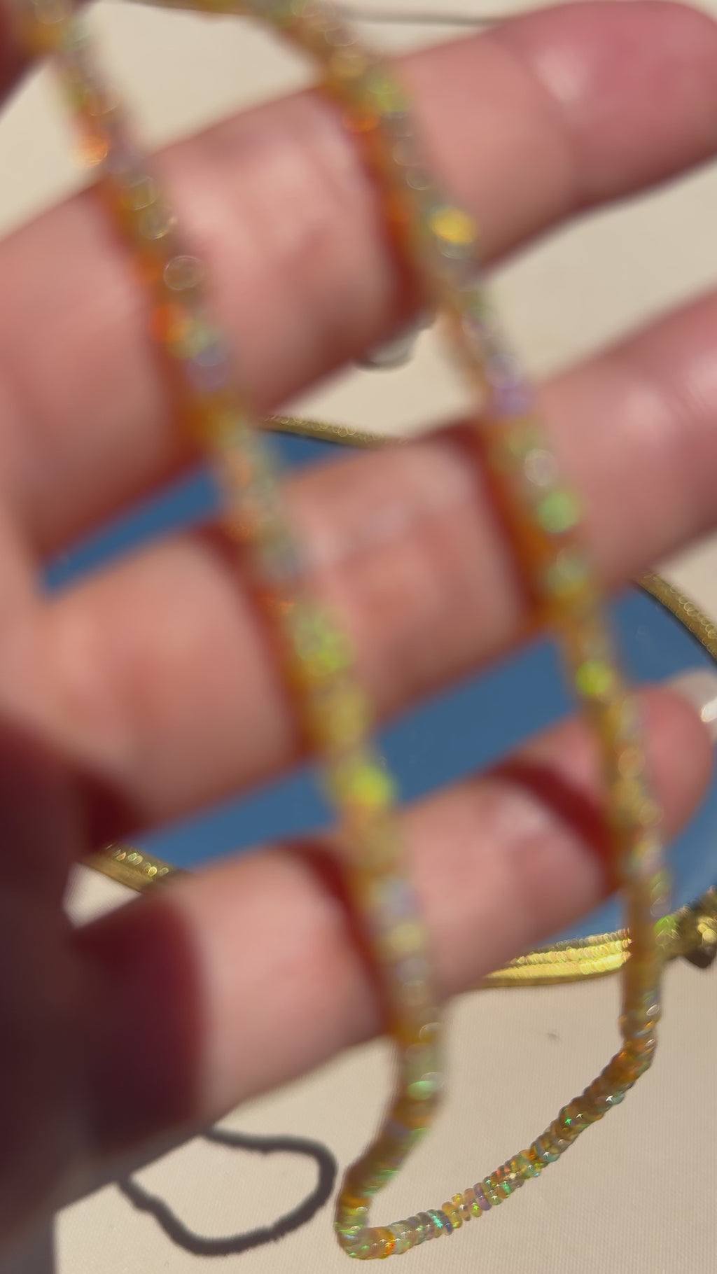 14K Golden Opal Necklace