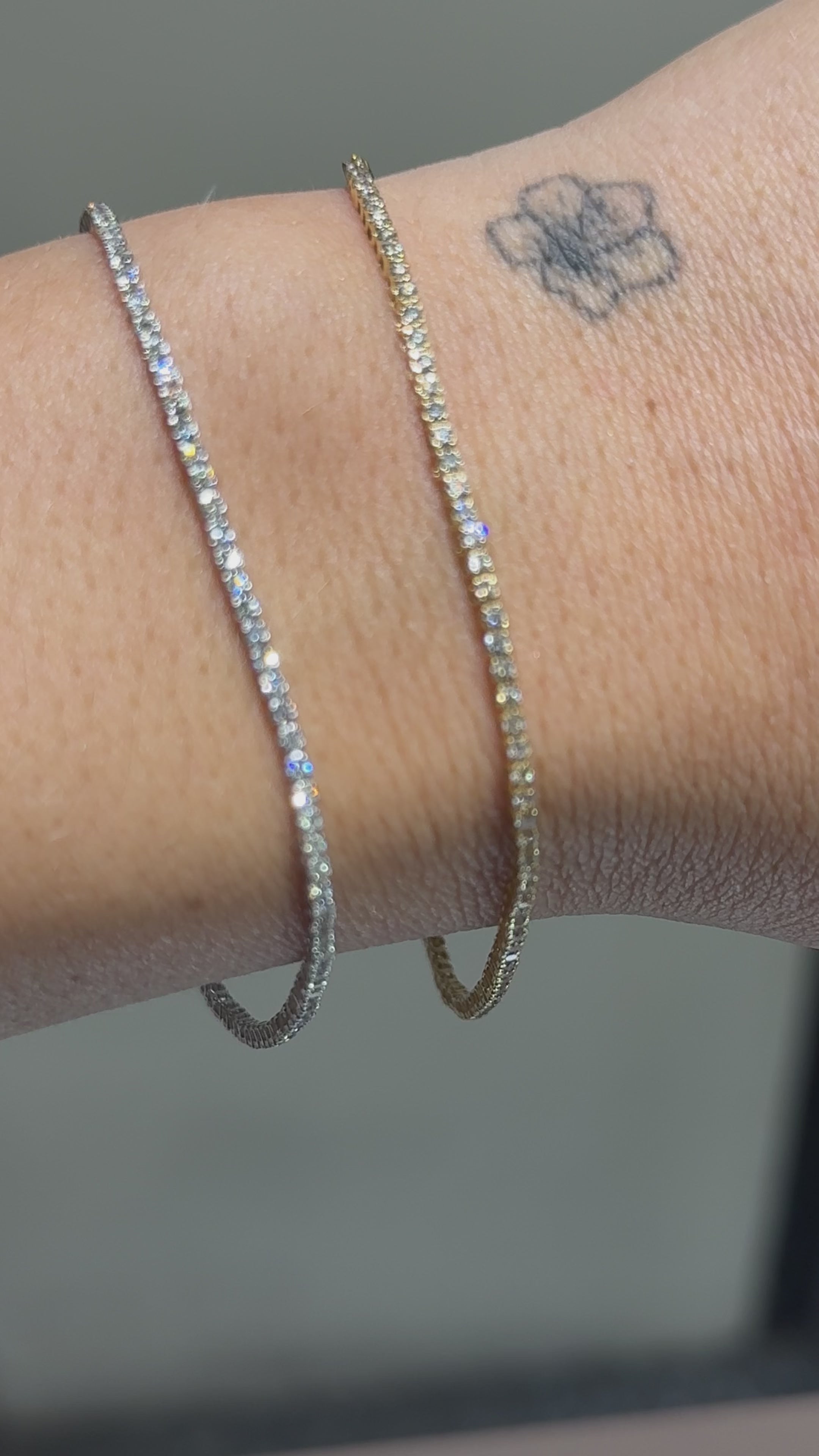 14K Gold 1ct Dainty Diamond Tennis Bracelet
