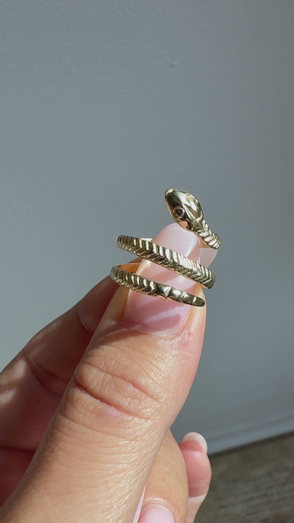 14K Goddess Serpent Ring