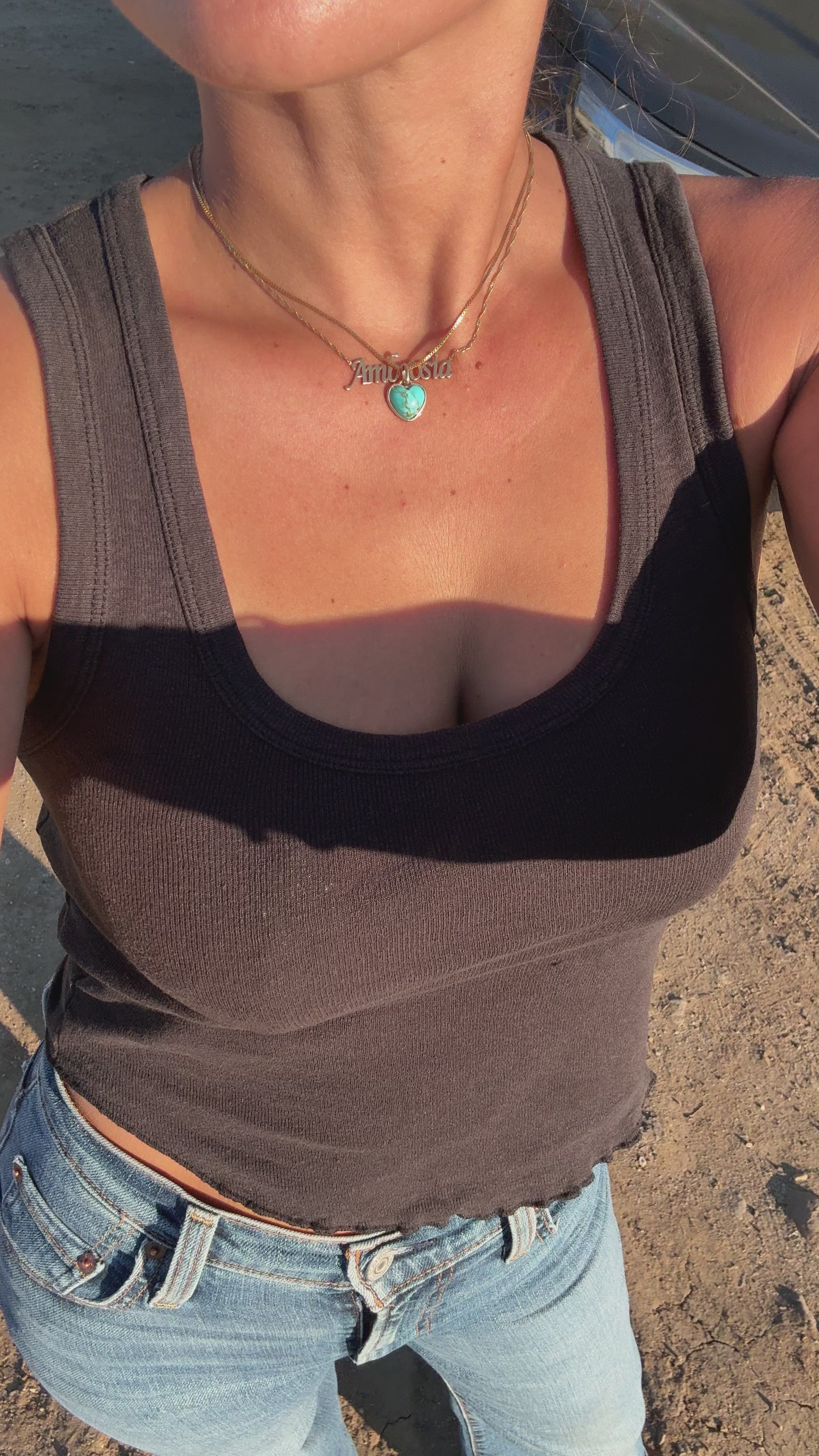 14K Arizona Turquoise – Heart Lock