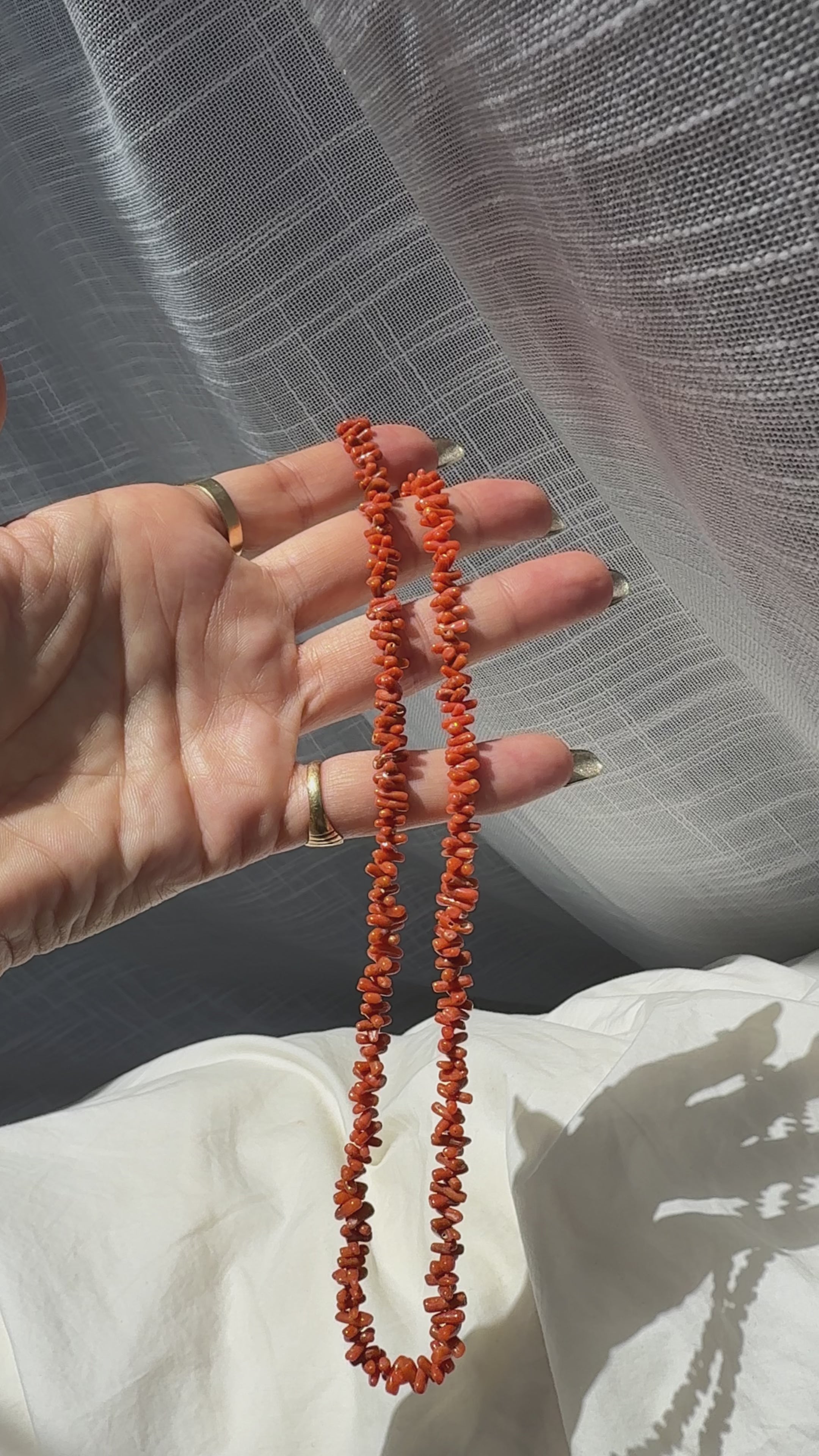 14K Organic Mediterranean Coral Necklace