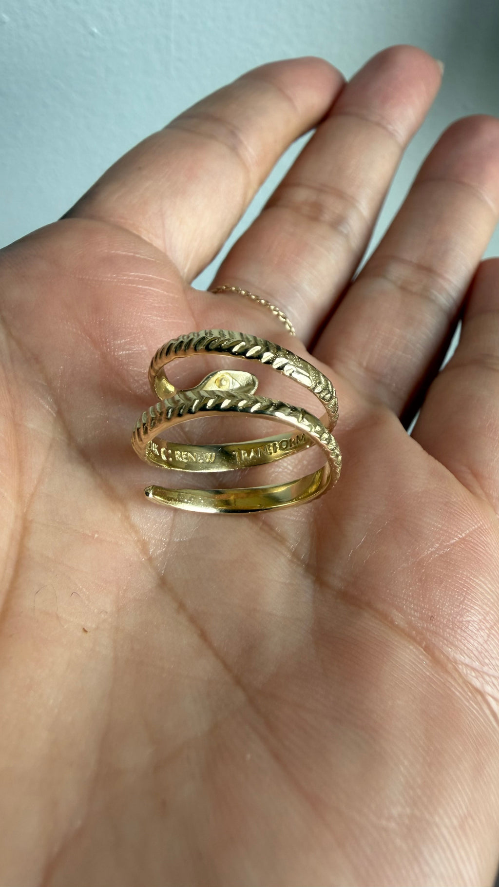 14K Goddess Serpent Ring